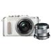 Olympus PEN E-PL8 Mirrorless Camera in White + 14-42mm EZ Lens + 45mm f/1.8 Lens Olympus PEN E-PL8 Mirrorless Camera in White + 14-42mm EZ Lens + 45mm f/1.8 Lens