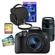 Canon EOS 700D Digital SLR + 18-55mm IS STM Lens + 75-300mm DC III Lens + Accessories Bundle Canon EOS 700D Digital SLR + 18-55mm IS STM Lens + 75-300mm DC III Lens + Accessories Bundle