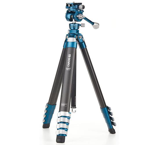 Benro Cyanbird Carbon Fiber Tripod - 152cm - Blue - 5 Section