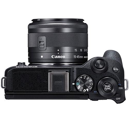 EOS M6 Mark II Mirrorless Camera with EF-M 15-45mm IS STM Lens and EVF-DC2 Viewfinder Product Image (Secondary Image 4)