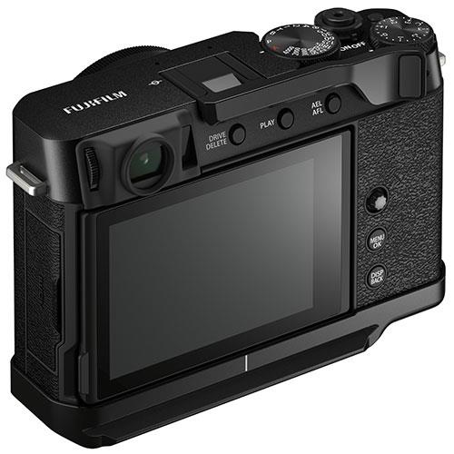 X-E4 Mirrorless Camera Body in Black with Metal Hand Grip and Thumb Rest Product Image (Secondary Image 2)