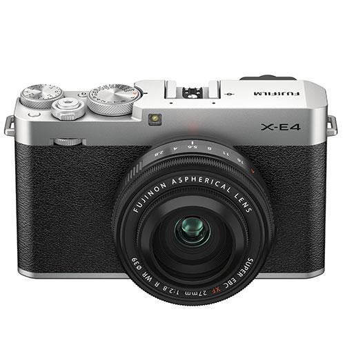 X-E4 Mirrorless Camera in Silver with XF27mm F2.8 Lens Product Image (Secondary Image 2)