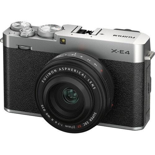 X-E4 Mirrorless Camera in Silver with XF27mm F2.8 II Lens Product Image (Secondary Image 3)