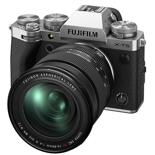 X-T5 Mirrorless Camera in Silver with XF16-80mm F4 R OIS WR Lens Product Image (Secondary Image 6)