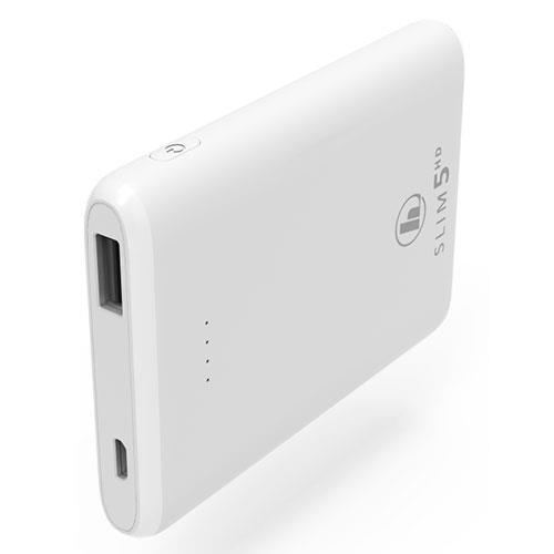Slim 5HD Power Pack 5000 mAh in White Product Image (Primary)