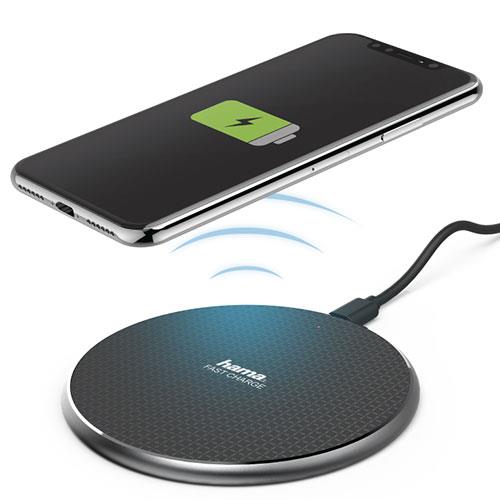 QI-FC10 Wireless Charger Pad in Black Product Image (Primary)