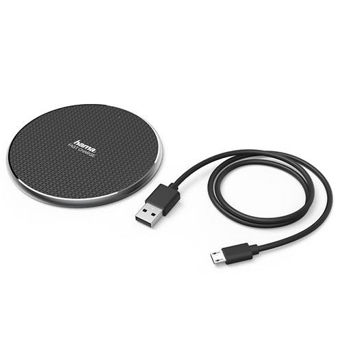 QI-FC10 Wireless Charger Pad in Black Product Image (Secondary Image 1)