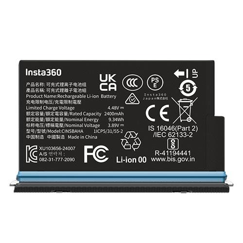 Insta360 X5 Battery - Camera Battery - 2400 mAh - Black