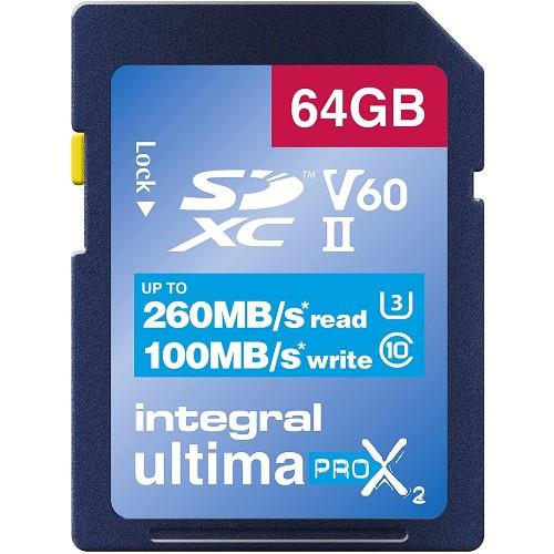 INTEGRAL 64GB UPRO X2 V60 SD Product Image (Primary)