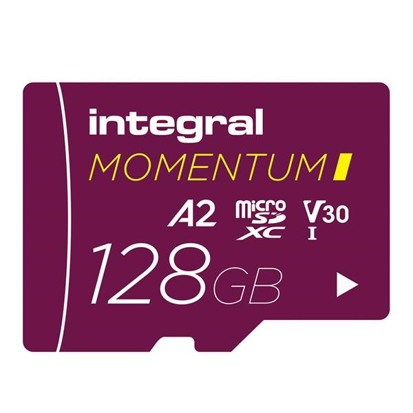 Integral Momentum I 128GB microSDXC UHS-I U3 V30 Memory Card