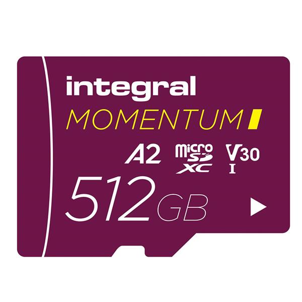 Integral Momentum I 512GB microSDXC UHS-I V30 U3 A2 Card