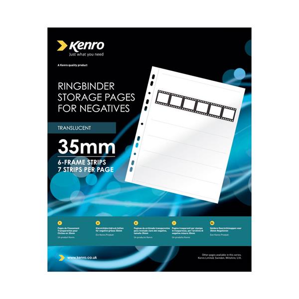 Kenro KNF08 Negative Storage Page - 25 Pages - Transparent