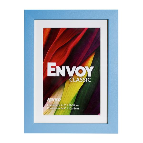 Kenro Envoy Classic Photo Frame 7x5 Inch Blue Plastic