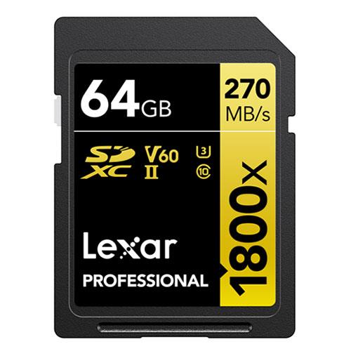 Photos - Memory Card Lexar SDXC Pro Gold Series UHS-II 64GB V60  