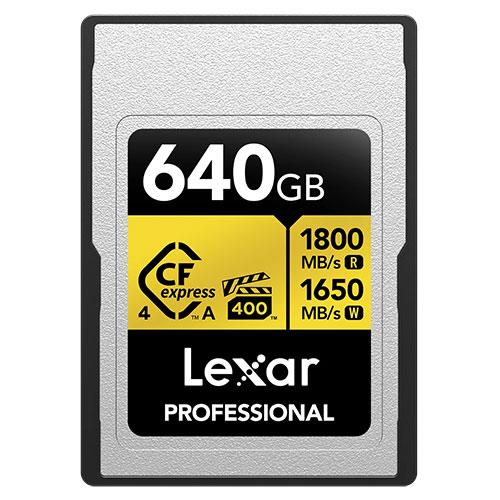 Lexar Professional Gold CFexpress 4.0 Type A Memory Card 640 GB 1800MB/s Read Speed