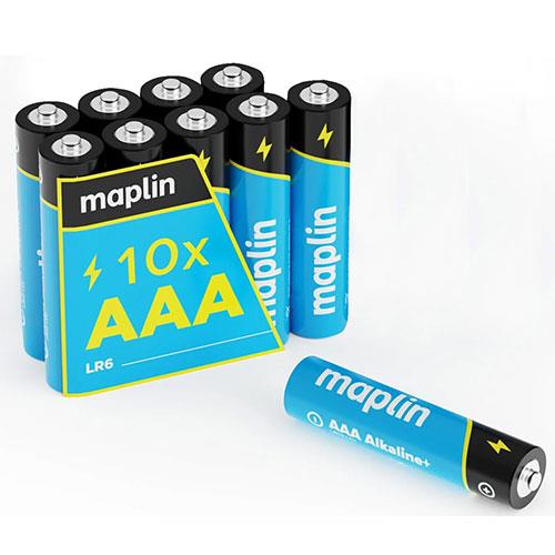 Maplin AAA LR03 1.5V Alkaline Batteries - Pack of 10