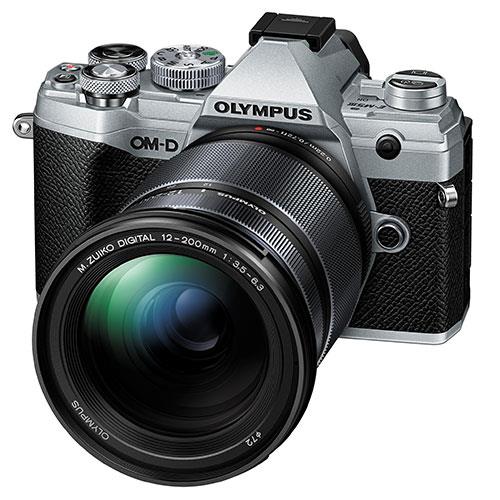 OM-D E-M5 Mark III Mirrorless Camera in Silver with 12-200mm Lens Product Image (Primary)
