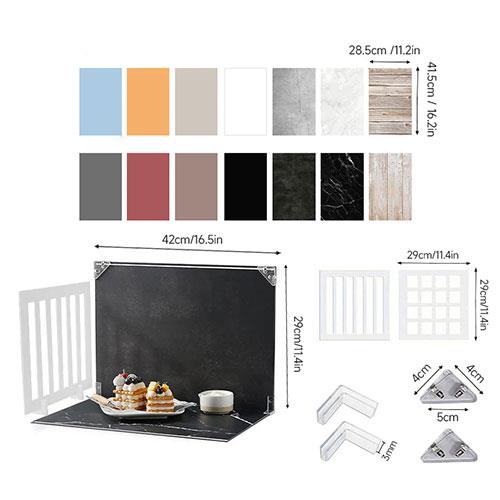 PixaPro Tabletop Photography Backdrop Set N2 - 42x29cm