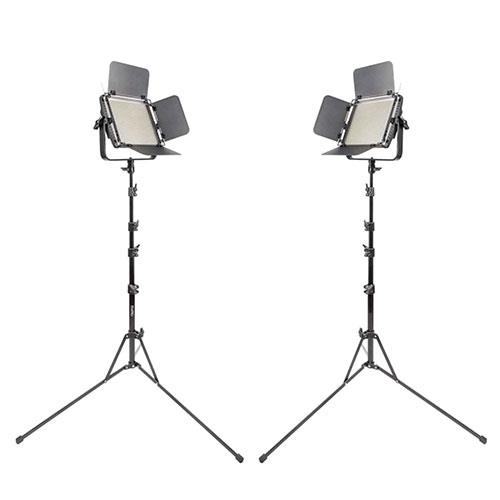 LECO 500S II LED Video Light Twin Kit with Green Screen Product Image (Secondary Image 1)
