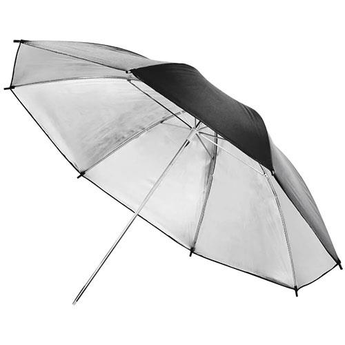 PixaPro Reflective Umbrella - 100cm - Black/Silver