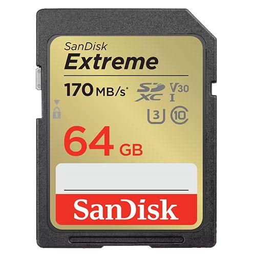 Extreme SDXC 64GB 170MB/s Memory Card Product Image (Primary)