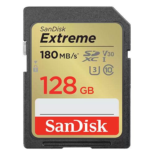 Extreme SDXC 128GB 180MB/s Memory Card Product Image (Primary)