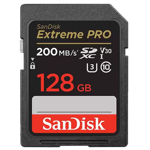 Extreme Pro SDXC 128GB 200MB/s Memory Card Product Image (Primary)