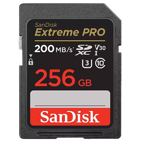 Extreme Pro SDXC 256GB 200MB/s Memory Card Product Image (Primary)