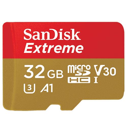Extreme microSDHC 32GB 100MB/s UHS-I Memory Card + Adapter Product Image (Primary)