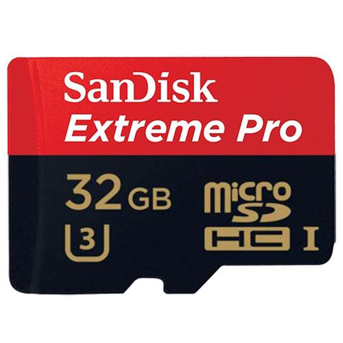 Extreme Pro MicroSDHC 32GB 100MB/s Memory Card + Adapter Product Image (Primary)
