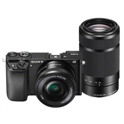 A6000 Compact System Camera in Black + 16-50mm + 55-210 mm Lenses  Product Image (Primary)