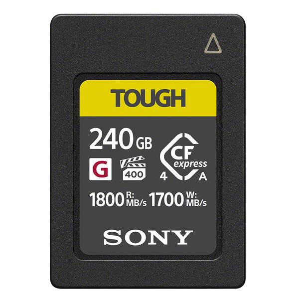 Sony CFexpress Type A 240GB Tough Memory Card - 1700MB/s Write Speed - Black, Yellow
