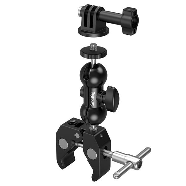 SmallRig - Multi-function Double BallHead with Clamp - 1/4 Screw