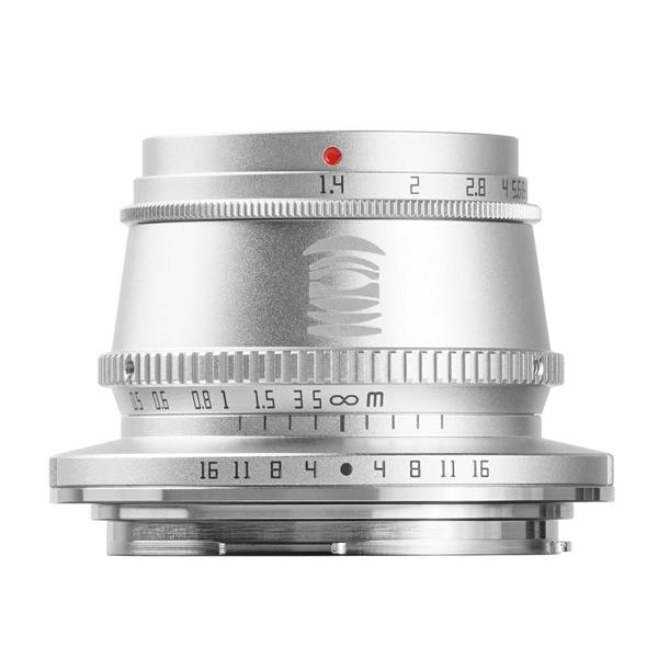 TTArtisan - 35mm F1.4 Lens - APS-C - Sony E Mount - Silver