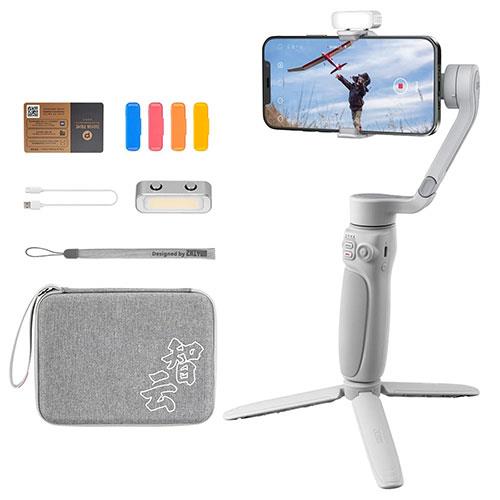 Zhiyun SMOOTH Q4 COMBO Smartphone Gimbal Stabilizer - Foldable - Extendable Rod - Magnetic Fill Light