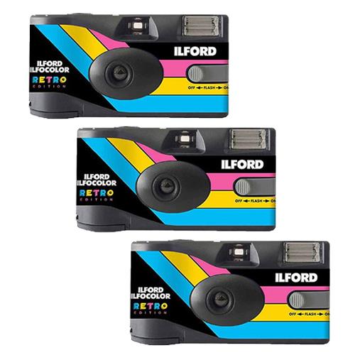 Photos - Camera Ilford Ilfocolor Rapid Black Single Use  27 Exposures Pack of 3 
