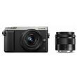 Panasonic Lumix DMC-GX80 Mirrorless Camera in Silver with 12-32mm and 35-100mm Lenses Panasonic Lumix DMC-GX80 Mirrorless Camera in Silver with 12-32mm and 35-100mm Lenses