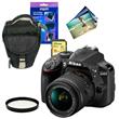 Nikon D3400 Digital SLR in Black with 18-55mm f/3.5-5.6 AF-P Non VR Lens and Accessories Bundle Nikon D3400 Digital SLR in Black with 18-55mm f/3.5-5.6 AF-P Non VR Lens and Accessories Bundle