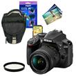 Nikon D3400 Digital SLR in Black with 18-55mm f/3.5-5.6 AF-P VR Lens and Accessories Bundle Nikon D3400 Digital SLR in Black with 18-55mm f/3.5-5.6 AF-P VR Lens and Accessories Bundle