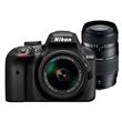 Nikon D3400 Digital SLR in Black with 18-55mm f/3.5-5.6 AF-P VR Lens and Tamron AF 70-300mm f/4-5.6 Di LD Lens Nikon D3400 Digital SLR in Black with 18-55mm f/3.5-5.6 AF-P VR Lens and Tamron AF 70-300mm f/4-5.6 Di LD Lens