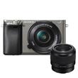 Sony A6000 Mirrorless Camera in Grey with 16-50mm Lens & FE 50mm f/1.8 Lens Sony A6000 Mirrorless Camera in Grey with 16-50mm Lens & FE 50mm f/1.8 Lens