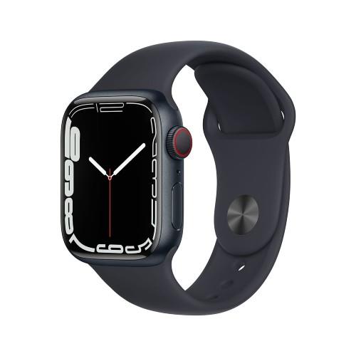 Apple Watch Series 7 GPS + Cellular 41mm Midnight Aluminium Case with Midnight Sport Band – Regular