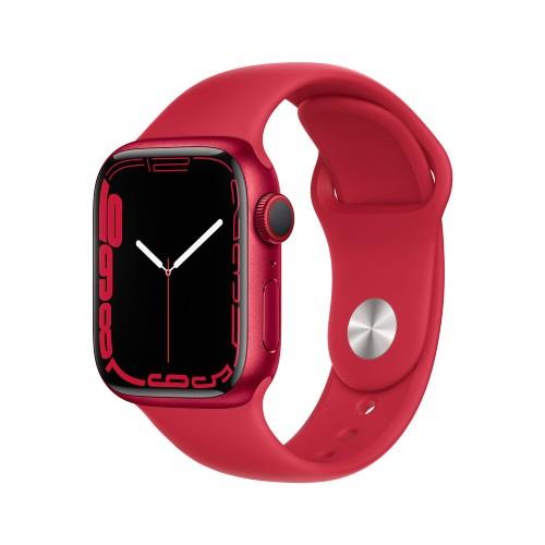 Apple Watch Series 7 GPS + Cellular 41mm (Product) Red Aluminium Case with (Product) Red Sport Band – Regular