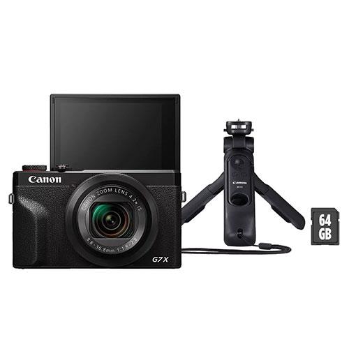 Canon PowerShot G7 X Mark III Digital Camera in Black Vlogger Kit