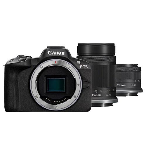 Canon EOS R50 Mirrorless Camera with RF-S 18-45mm and RF-S 55-210mm IS STM Lenses