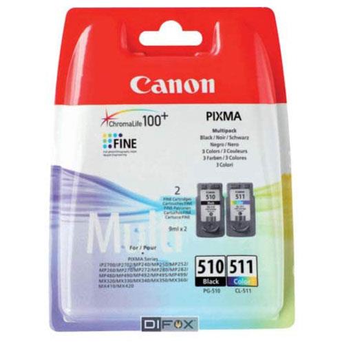 Canon PG-510 / CL-511 Original Black and Colour Ink Cartridge 2 Pack