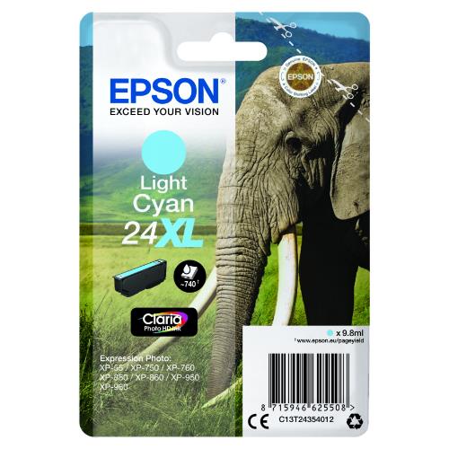 Epson Light Cyan 24XL Clarai Photo HD Ink
