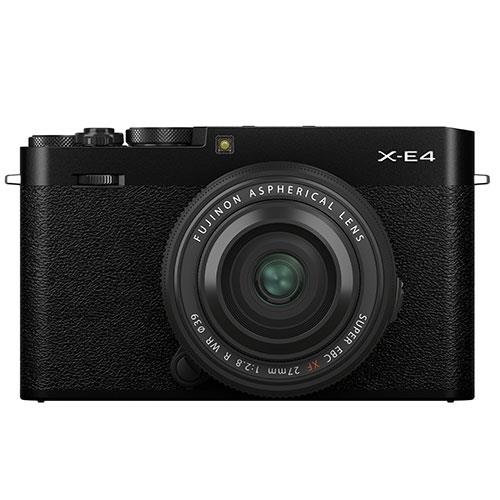 Fujifilm X-E4 Mirrorless Camera in Black with XF27mm F2.8 R WR Lens