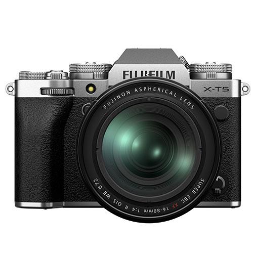 Fujifilm X-T5 Mirrorless Camera in Silver with XF16-80mm F4 R OIS WR Lens