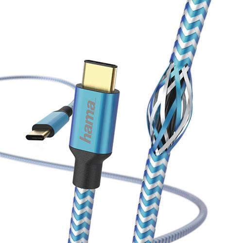 Hama Charging/Data Cable, USB Type-C - USB Type-C, 1.5 m in Blue
